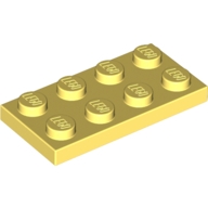 Lego destička 2x4, světle žlutá jasná (6014518, 6109926)